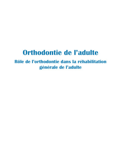 Orthodontie de l'adulte