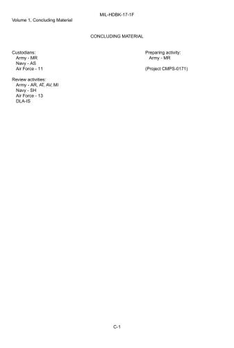 Military Handbook - MIL-HDBK-17-1F: Composite Materials Handbook, Volume 1 - Polymer Matrix Composites Guidelines for Characterization of Structural Materials