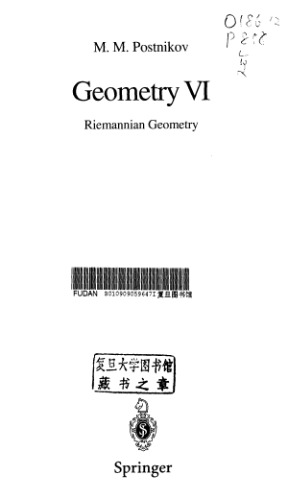 Geometry VI: Riemannian Geometry