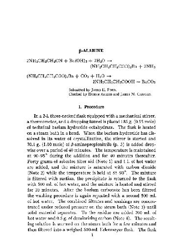 Organic Syntheses An annual publication of satisfactory methods