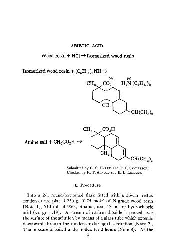 Organic Syntheses An annual publication of satisfactory methods