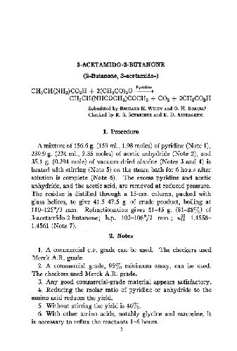 Organic Syntheses An annual publication of satisfactory methods