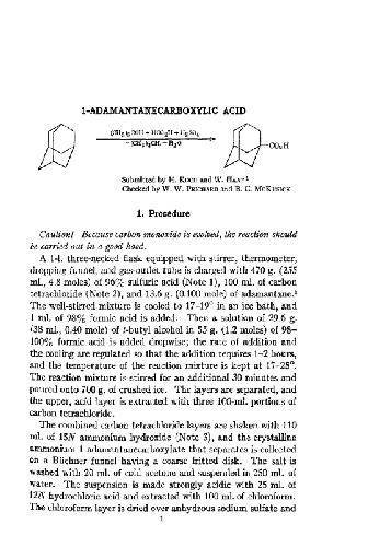 Organic Syntheses An annual publication of satisfactory methods