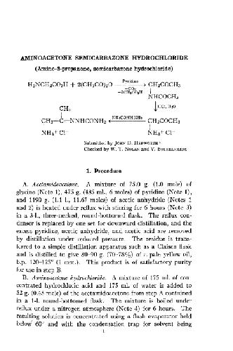 Organic Syntheses An annual publication of satisfactory methods