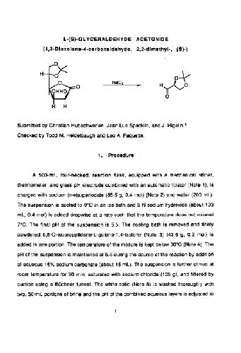 Organic Syntheses An annual publication of satisfactory methods