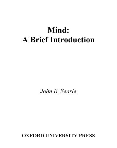 Mind: A Brief Introduction