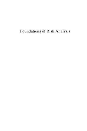 Foundations of Risk Analysis