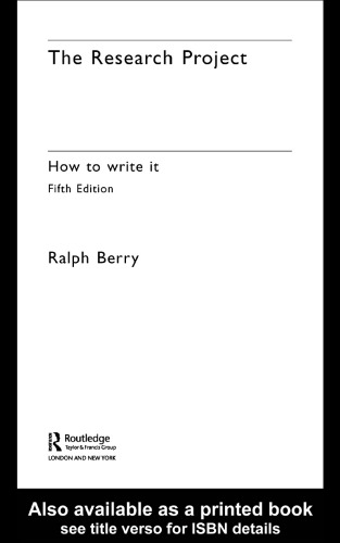 The Research Project: How to Write It