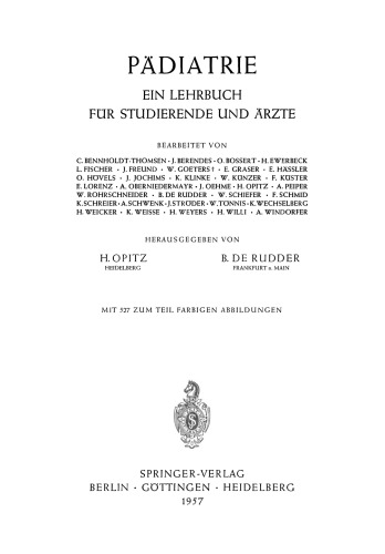 Pädiatrie: Ein Lehrbuch für Studierende und Ärzte