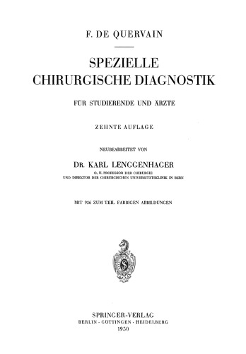 Spezielle Chirurgische Diagnostik: Für Studierende und Ärzte