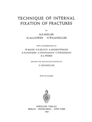 Technique of Internal Fixation of Fractures