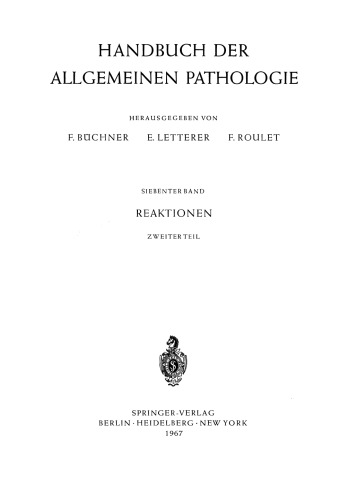 Überempfindlichkeit und Immunität: Reaktionen Zweiter Teil