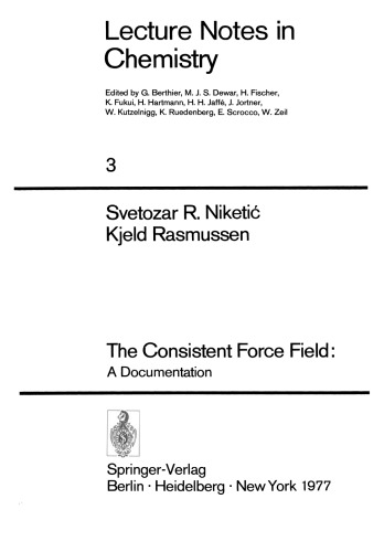 The Consistent Force Field: A Documentation