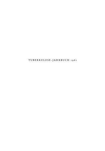 Tuberkulose-Jahrbuch 1961