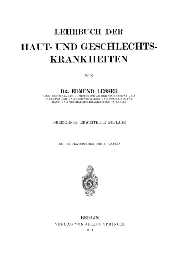 Lehrbuch der Haut- und Geschlechtskrankheiten