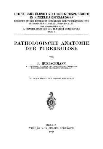 Pathologische Anatomie der Tuberkulose