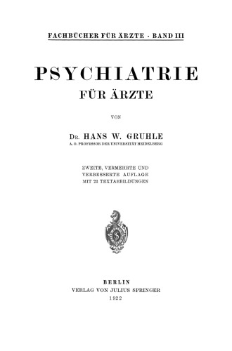 Psychiatrie für Ärzte