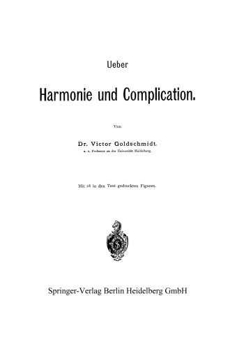 Ueber Harmonie und Complication