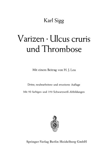 Varizen · Ulcus cruris und Thrombose