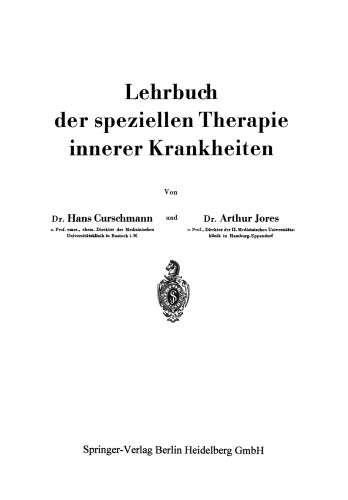 Lehrbuch der speziellen Therapie innerer Krankheiten