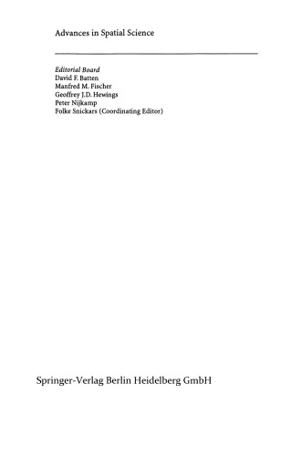 Recent Developments in Spatial Analysis: Spatial Statistics, Behavioural Modelling, and Computational Intelligence