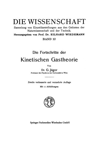 Die Fortschritte der Kinetischen Gastheorie