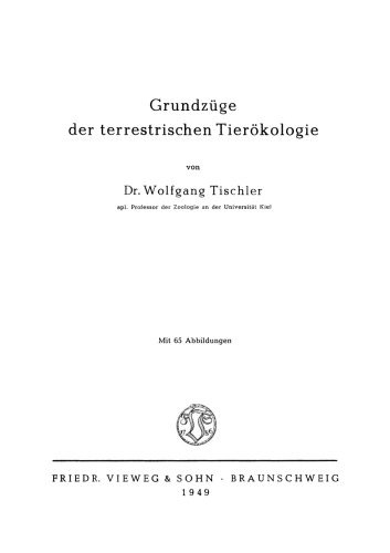 Grundzüge der terrestrischen Tierökologie