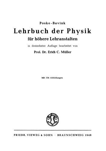 Lehrbuch der Physik: für höhere Lehranstalten