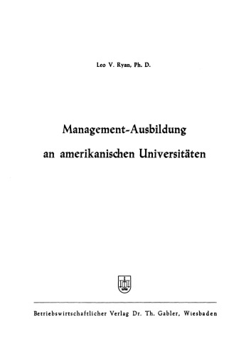 Management-Ausbildung an amerikanischen Universitäten