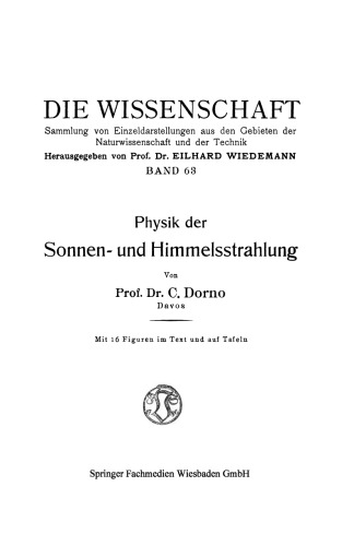 Physik der Sonnen- und Himmelsstrahlung