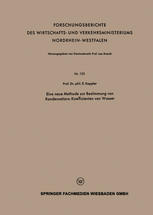 Eine neue Methode zur Bestimmung von Kondensations-Koeffizienten von Wasser