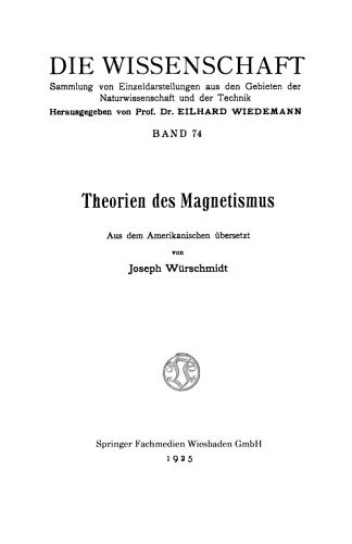 Theorien des Magnetismus