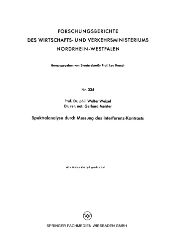 Spektralanalyse durch Messung des Interferenz-Kontrasts