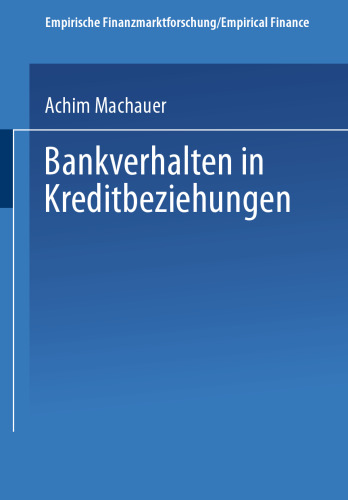 Bankverhalten in Kreditbeziehungen