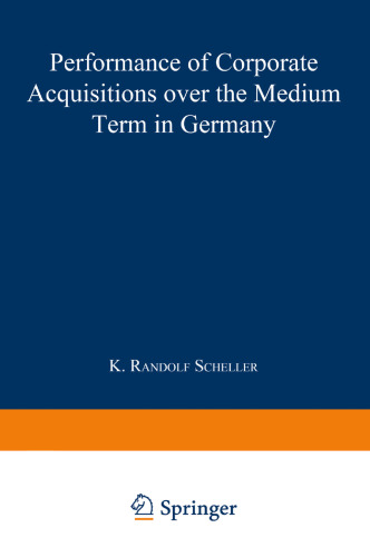 Performance of Corporate Acquisitions over the Medium Term in Germany