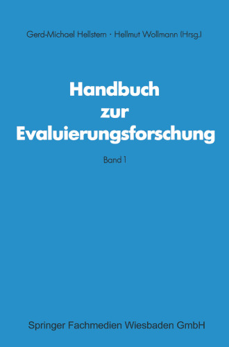 Handbuch zur Evaluierungsforschung: Band 1