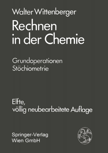 Rechnen in der Chemie: Grundoperationen Stöchiometrie