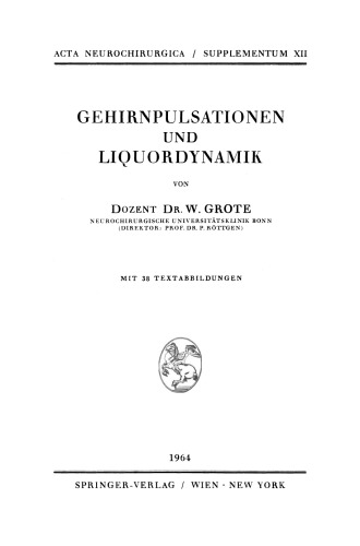 Gehirnpulsationen und Liquordynamik