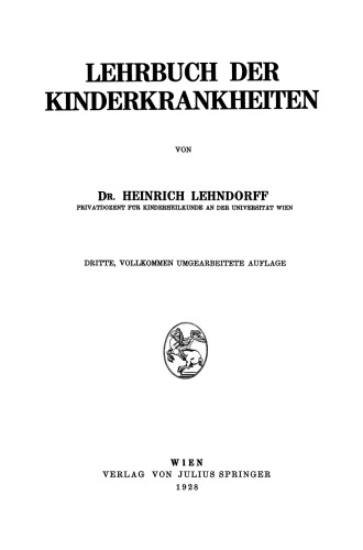 Lehrbuch der Kinderkrankheiten