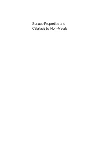 Surface Properties and Catalysis by Non-Metals