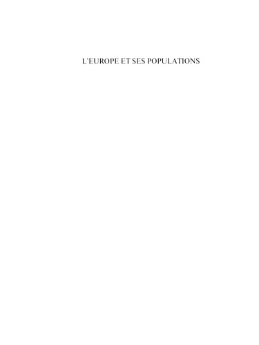 L’Europe et ses Populations