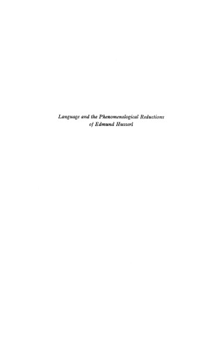 Language and the Phenomenological Reductions of Edmund Husserl