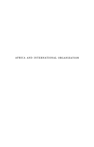 Africa and International Organization