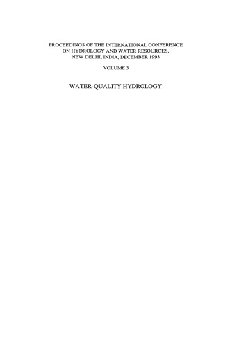 Water-Quality Hydrology