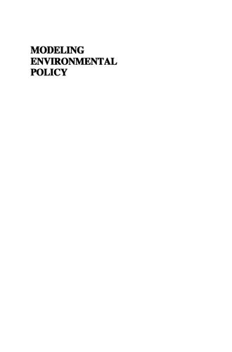 Modeling Environmental Policy