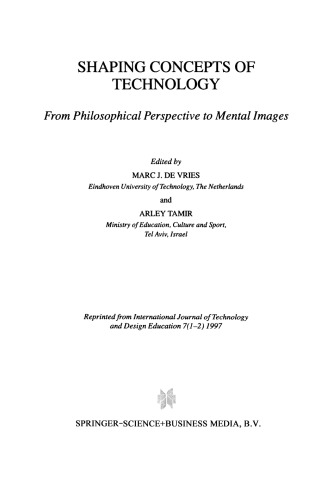 Shaping Concepts of Technology: From Philosophical Perspective to Mental Images