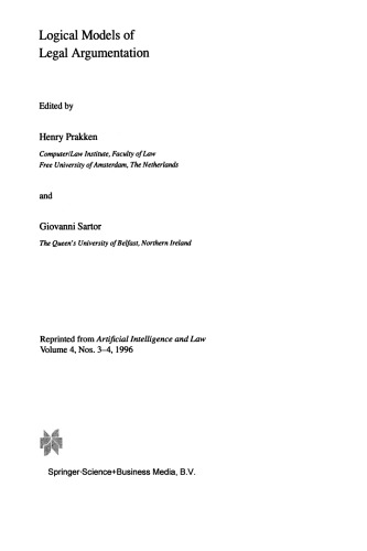 Logical Models of Legal Argumentation