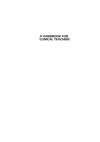 A Handbook for Clinical Teachers