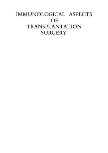 Immunological Aspects of Transplantation Surgery