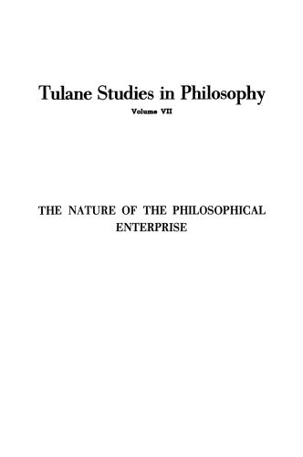 The Nature of the Philosophical Enterprise